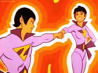 Image of the Wonder Twins taking form of...