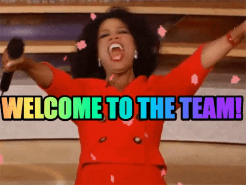 Image of Oprah welcoming Amanda to the team