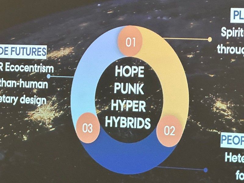 Side from Rikke Toft Nørgård's keynote highlighting "Hope Punk Hyper Hybrids"