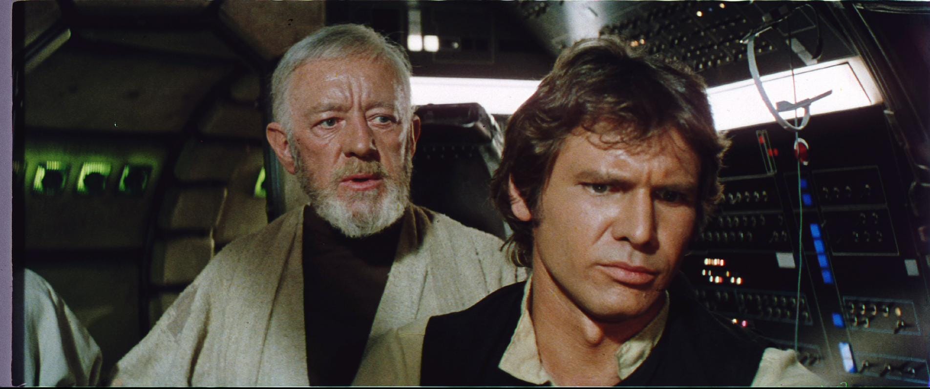 Image from the 1977 Star Wars with Obi-Wan Kenobi and Han Solo